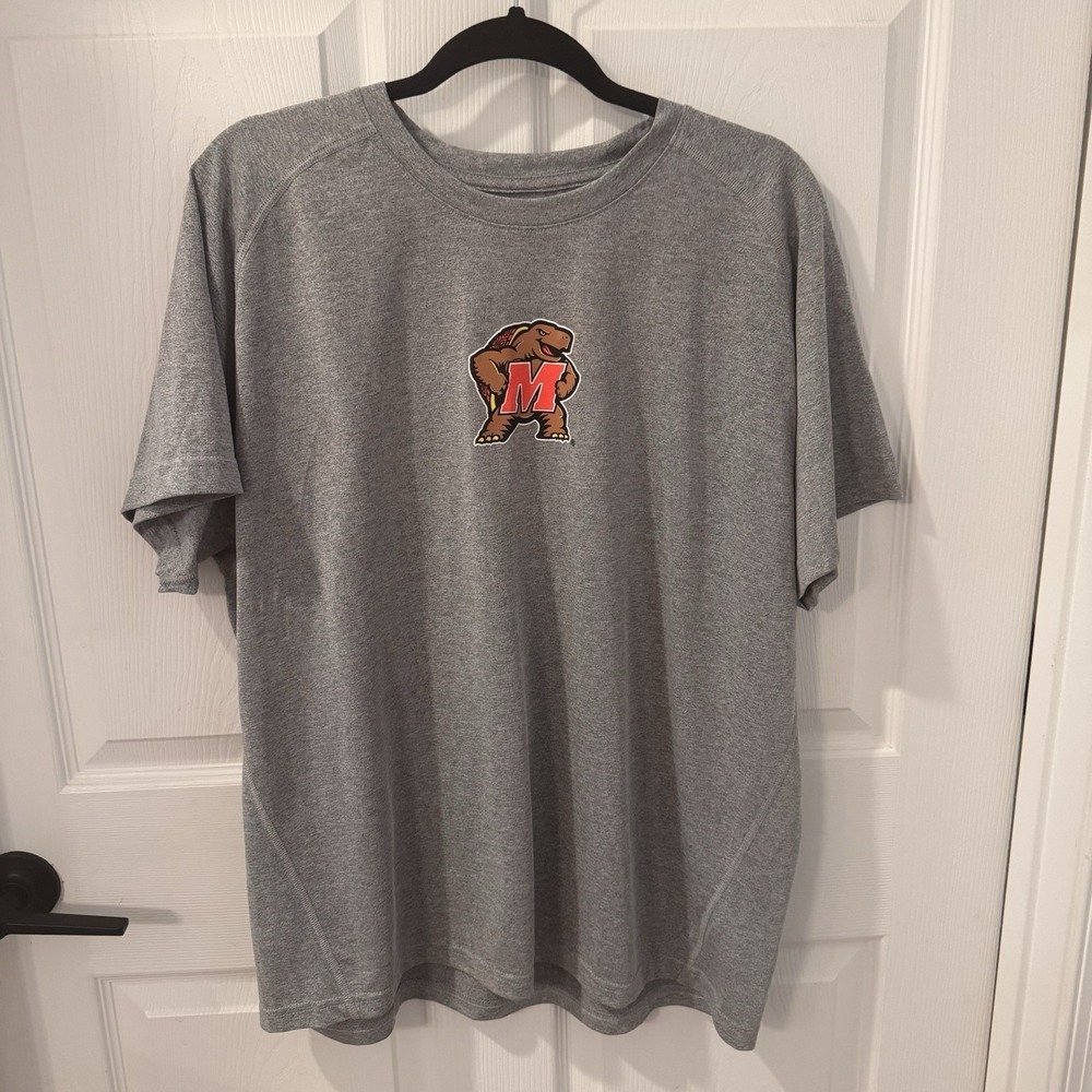 Mens University Of Maryland Terrapins Gray T Shirt Size XL  Genuine Stuff